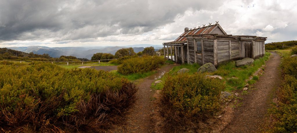 Craigs Hut in a mountain grassland